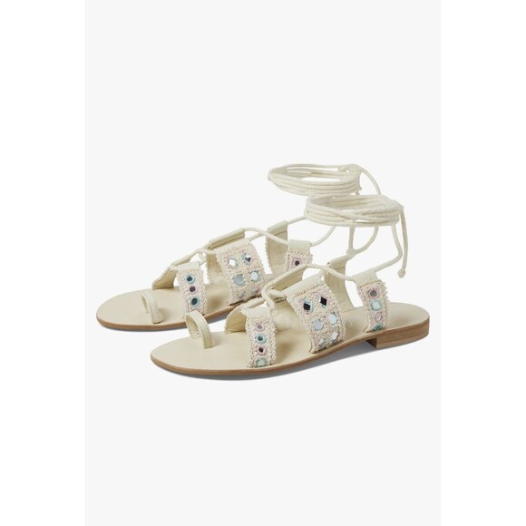FREE PEOPLE Women’s Mantra Mirror Sandals / Natural Size U.S 7/EU37.5 New - Picture 2 of 13